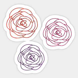 Rose set Sticker